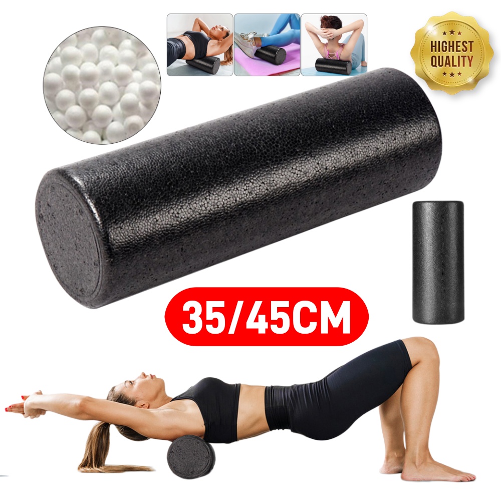 Pilates Yoga Body - ลูกกลิ้งโฟมโยคะขนาด 35/45 ซม. สำหรับนวด ฟิตเนส พกพาสะดวก