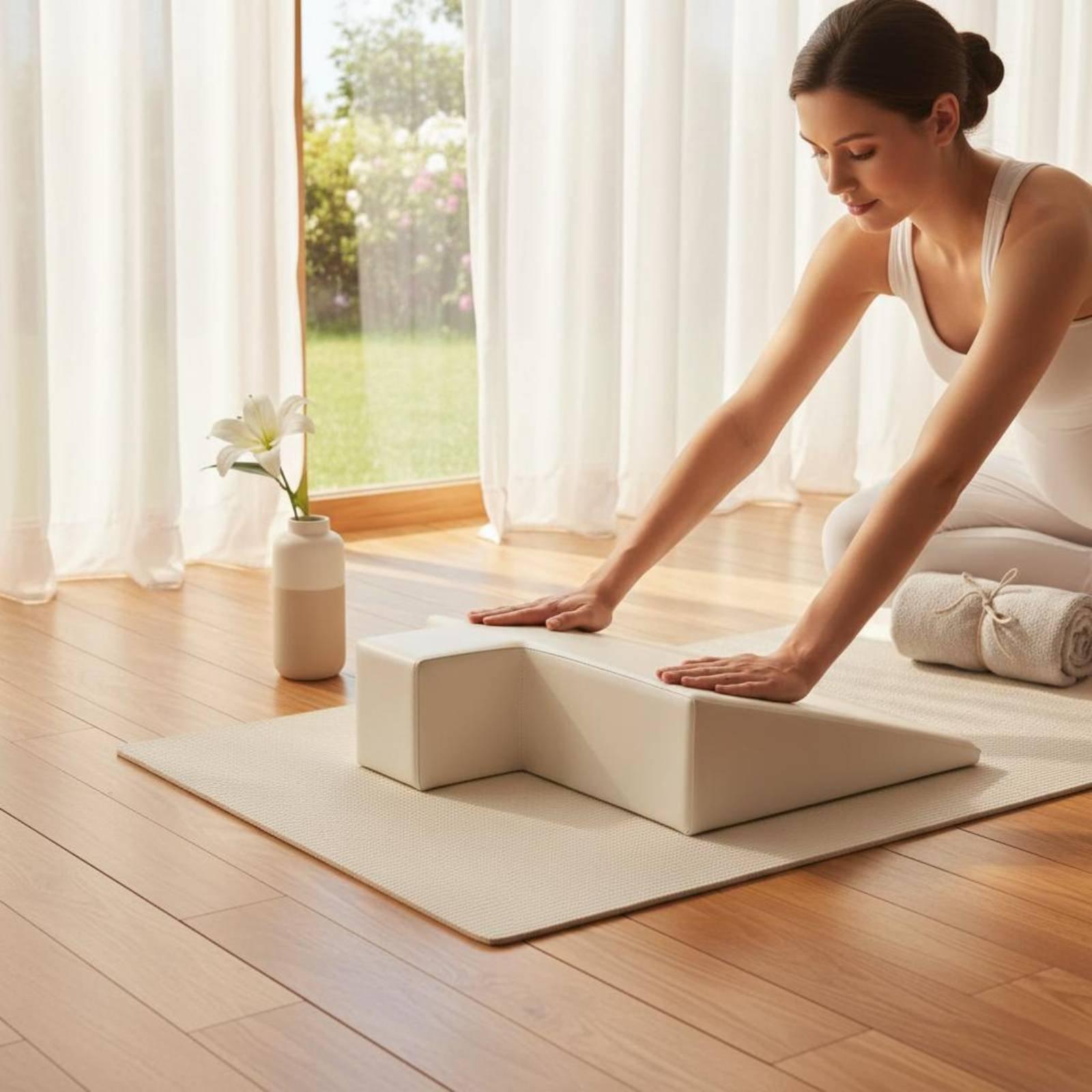 Pilates & Yoga Tina Fehrenbach - เบาะรองหลังสำหรับคุณแม่ตั้งครรภ์ โฟมหนาแน่น หมอนออกกำลังกาย อุปกรณ์เสริมสำหรับพิลาทิส ใช้กับเครื่องพิลาทิส รีฟอร์มเมอร์