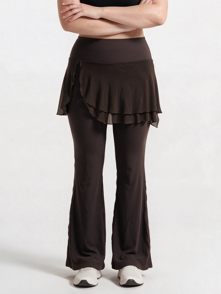 Pilates Yoga Leggings - กางเกงโยคะผู้หญิงทรงขาตรงเนื้อผ้านุ่มพิเศษสำหรับคนไซส์ใหญ่ กางเกงเลกกิ้งออกกำลังกาย ให้ความรู้สึกเบาสบายเหมือนไม่ได้ใส่ เหมาะสำหรับพิลาทิส วิ่ง และกีฬา