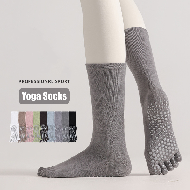 ถุงเท้าโยคะผู้หญิง 1 คู่ สีลูก - Youtube Yoga Pilates บทวิจารณ์และราคา