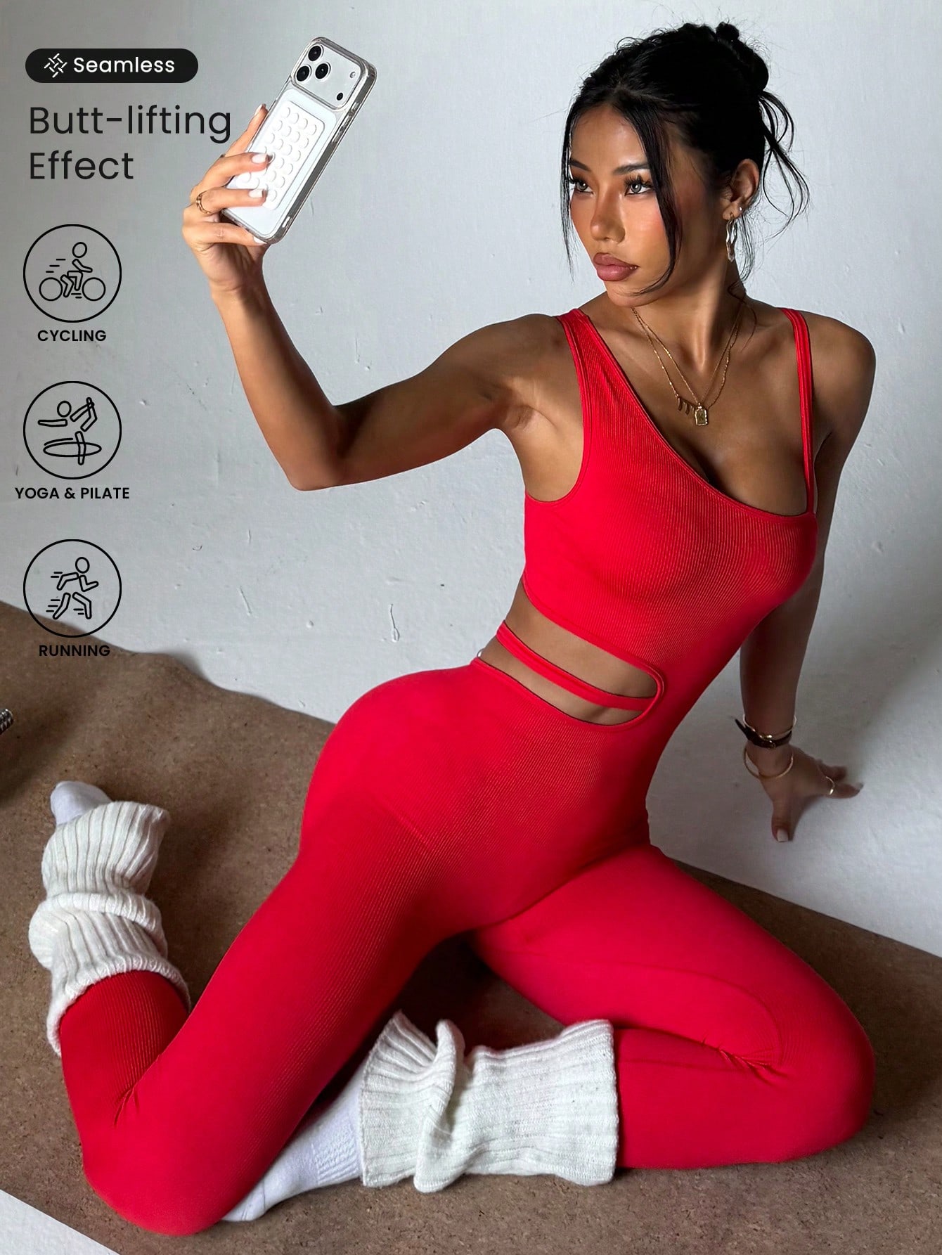 ดีไซน์ด้านหลังสวยงาม กางเกงโยค - Pilates Yoga Leggings บทวิจารณ์และราคา