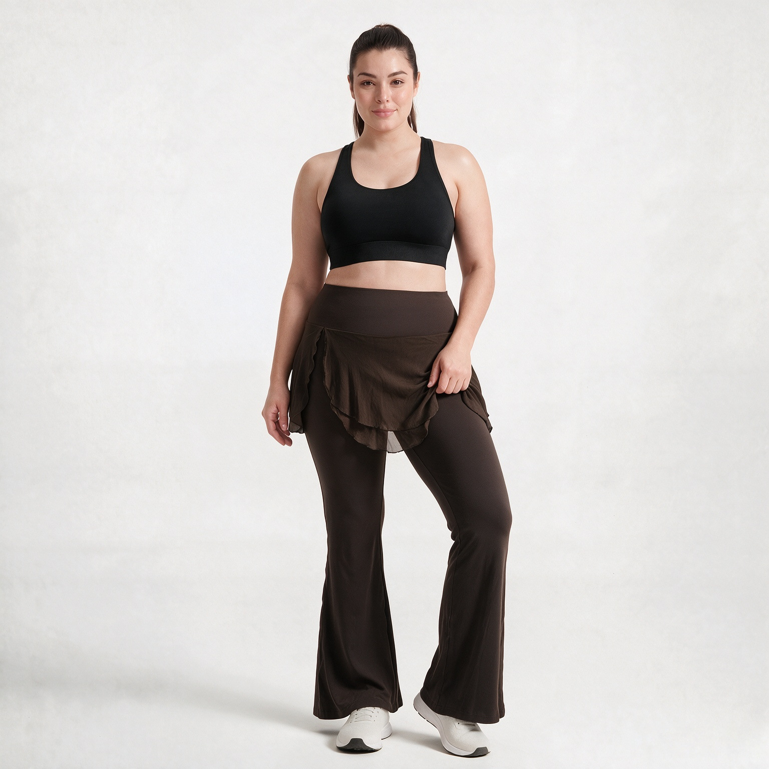 กางเกงโยคะผู้หญิงทรงขาตรงเนื้อ - Pilates Yoga Leggings บทวิจารณ์และราคา