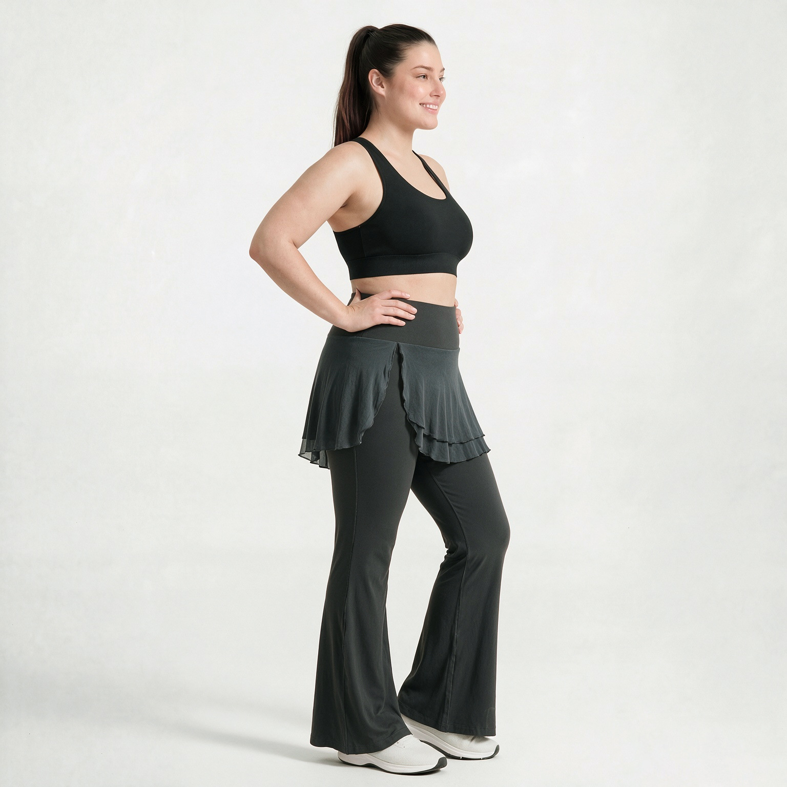 กางเกงโยคะผู้หญิงทรงขาตรงเนื้อ - Pilates Yoga Leggings บทวิจารณ์และราคา